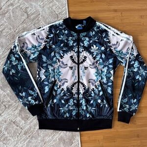 Adidas Blue Floral Print Jacket